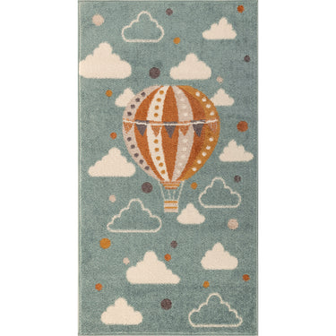 Ankara Kids Washable Multicolour, Teal & Medium Brown Rug for Children's Rooms Rug - Small 80x150 cm (2'7'' x 4'11'')