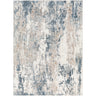 Allegro Abstract Marble Modern Cream, Ivory & Sky Blue Rug - Large Plus 160x213 cm (5'3'' x 7')