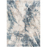 Allegro Abstract Marble Modern Blue, Ivory & Sky Blue Rug - Design ALG2338 - Large Plus 160x213 cm (5'3'' x 7')