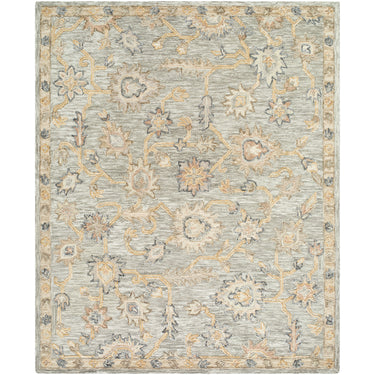 Arnold Traditional Wool Vintage Grey, Pewter & Ivory Rug - Large Plus 152x229 cm (5' x 7'6'')