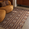 Arden Chocolate Brown Hand-Woven Recycled Polyester Indoor Outdoor Tartan Rug