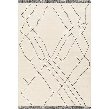 Arsenal Global Hand Tufted Wool Modern Cream & Black Rug - Large Plus 152x229 cm (5' x 7'6'')