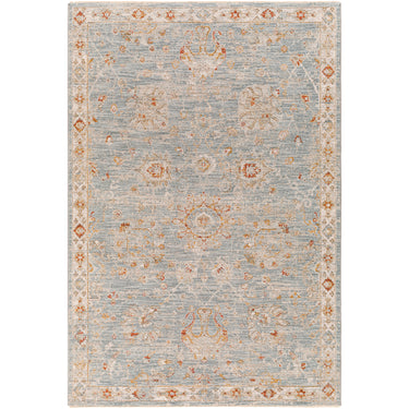 Avant Garde Vintage Traditional Blue, Denim & Light Gray Rug - Large Plus 152x225 cm (5' x 7'5'')