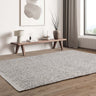 Elm Silver Grey Rug Chunky Boucle Modern Plain Hand Woven Flatweave Wool Viscose Rug - Medium 120x170 cm (4'x5'6")