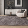 Asiatic London Axel AX07 Chevron Charcoal Polypropylene Textured Striped Scandi Rug - 80x140cm (2'6''x4'7'')