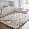 Origins Stack Contemporary Cream Geometric Textured Modern Rug - Medium 120x170 cm (4'x5'6")