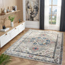 URCO Nova Leona Grey Distressed Polypropylene Persian Traditional Vintage Hallway Runner Rug - Medium 120x170 cm (4'x5'6")