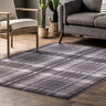 Highland Check Pattern Grey Polypropylene Traditional Checked Tartan Hallway Runner Rug - X-Small 60x110 cm (2'x3'7")