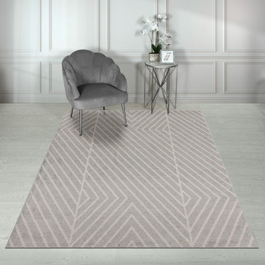 Muse Linear Grey Black Polypropylene Geometric Striped Hallway Runner Rug - Grey - Small 80x150 cm (2'6"x5')