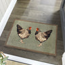 My Nylon Pattern Chickens Washable Non-Slip Bordered Rug 50x75 cm