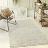 La Playa Hand Woven Pebble Wool Rug in Silver - Medium 120x170 cm (4'x5'6")
