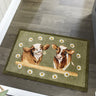 My Nylon Pattern Daisy Cow Green Washable Non-Slip Soft Hallway Runner Rug - Small 50 x 75 cm (2'x2'5")