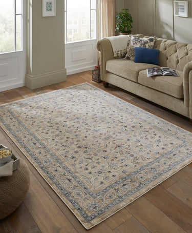 Consept Looms Legacy LEG06 Medallion Classic Cream Cotton Persian Oriental Traditional Rug - Medium 120x180 cm (4'x6')