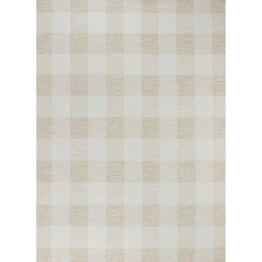 Barbados Modern Checkboard Outdoor Brown, Light Beige & Off-White Rug - Large Plus 160x213 cm (5'3'' x 7')