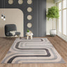 Asiatic London Sketch Contour Retro Living Hand-Carved Polypropylene Abstract Geometric Rug - Grey - Medium 120x170 cm (4'x5'6")