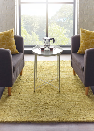 Origins Country Tweed Autumn Gold Handmade Wool Abstract Distressed Rug - Small 80x150 cm (2'6"x5')