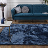 URCO Silk Touch Navy Blue Shaggy Modern Plain Rug 60x100 cm