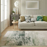 Consept Looms Lux LUX11 Machine Ivory Olive Green Washable Non-Slip Abstract Geometric Rug - Medium 120x180 cm (4'x6')