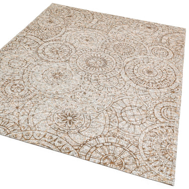 Asiatic London Xylo Sewn Cowhide Leather Panels Stitched Cream Handmade Geometric Textured Rug - X-Large 200 x 290 cm (6'7"x9'6")