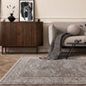 Jasper JA04 Living Antique Grey Silver Traditional Vintage Rug - Small 80x150 cm (2'6"x5')