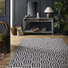 Origins Labyrinth Wool Hand Tufted Rug in Black/White - Small 80x150 cm (2'6"x5')