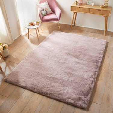 Consept Looms Heavenly Super Deep Pile HEA101 Blush Pink Shaggy Textured Modern Rug - Large 160x230 cm (5'3"x7'7")