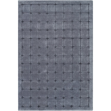 Brook Modern Wool Grey, Charcoal & Black Rug - Large Plus 152x229 cm (5' x 7'6'')