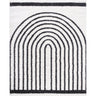 Birmingham Global Plush Soft Pile Shaggy Black & Ivory Rug - Large Plus 160x213 cm (5'3'' x 7')
