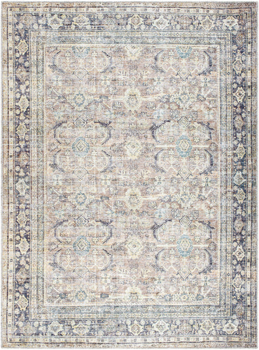 Darling Becki Owens Traditional Washable Vintage Grey, Brown & Ivory Rug - Large Plus 160x213 cm (5'3'' x 7')