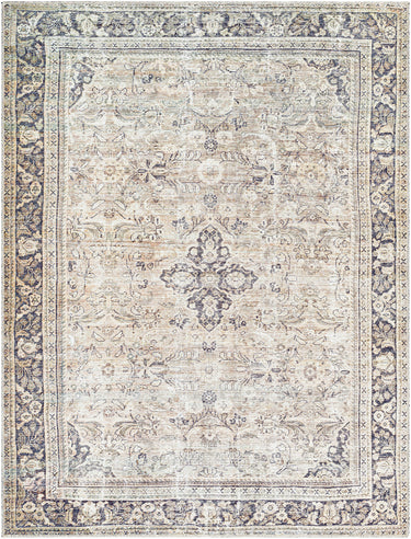 Darling Becki Owens Traditional Washable Vintage Grey, Medium Brown & Light Sage Rug - Design BODA2304 - Large Plus 160x213 cm (5'3'' x 7')