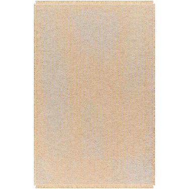 Kimi Becki Owens Modern Solid And Border Fringe Global Grey, Light Brown & Tan Rug - Medium 120x170 cm (3'11'' x 5'7'')