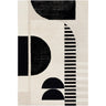 Brooklyn Modern Hand Tufted Wool Black, Cream & Light Beige Rug - Large Plus 152x229 cm (5' x 7'6'')