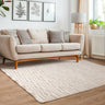Asiatic London Axel AX02 Lines Cream Polypropylene Textured Scandi Rug - Small 80x140cm (2'6''x4'7'')