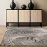 Asiatic London Mason Magnitude Swirls Black Traditional Abstract Modern Rug - Large 160x230 cm (5'3"x7'7")