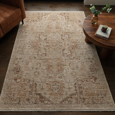 Asiatic London Heriz HE03 Serapi Copper Traditional Vintage Textured Medallion Hallway Runner Rug - Small 80x160 cm (2'6"x5'3")