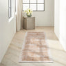 Calvin Irradiant IRR03 Rose Gold Abstract Textured Striped Rug - Runner 69 x 229 cm (2'3"x7'6")