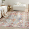 Kashan VKA09 Medallion Bordered Classic Multicolours Polypropylene Persian Traditional Vintage Rug - Small 61x115 cm (2'x4')