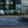 Asiatic London Zehraya ZE02 Ink Blue Border Washable Persian Traditional Vintage Rug - Large 160x230 cm (5'3"x7'7")