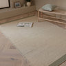 Asiatic London Lima Natural Sage Green Contrasting Edge Hand-Woven Wool Cotton Textured Rug - Medium 120x170 cm (4'x5'6")