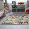 My Play Farmyard Track Countryside Kids Washable Non-Slip Soft Rug 100x150 cm