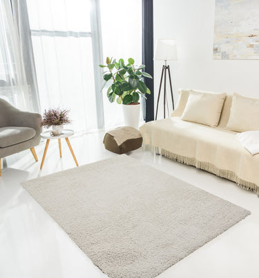 URCO Super Comfy Silver Shaggy Plush Soft Rug - Medium 120x160 cm (4'x5'4")