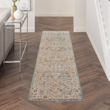 Sahar Elegance SHR03 Blue Persian Traditional Vintage Floral Rug - Runner 69x310 cm (2'3"x10'2")