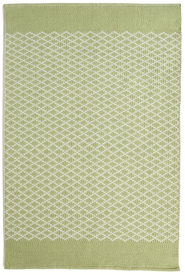Hug Trellis Green Indoor Outdoor Washable Wool Textured Rug 160x230 cm