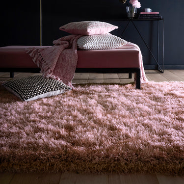 Phoenox Origins Extravagance High Pile Fluffy Rose Shaggy Modern Plain Rug - 60x120cm (2x4')
