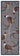 My Nylon Pattern Pheasant Blue Grey Washable Non-Slip Bordered Rug - Runner 50 x 150 cm (2'x5')