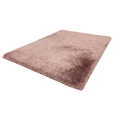 Plush Plain Shaggy High Pile Thick Silky Fluffy Soft Hand Woven Blush Pink Rug - Medium 120x170 cm (4'x5'6")