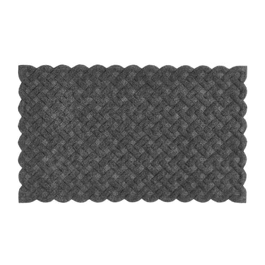 My Eco-Rib Cross Hatch Grey Doormat 45x75
