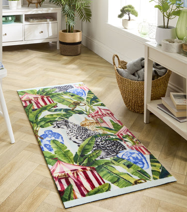 My Studio Lux Leopard Non-Slip Kitchen Home Entrance Runner Hall Rug in Multi Colours 65x150 cm