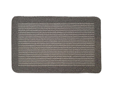 My Stain Resistant Durable Silver Stripe Washable Non-Slip Polypropylene Striped Doormat - 50x80cm (1'8"x2'7")