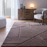 Origins Stack Contemporary Grey Mauve Geometric Textured Modern Rug - Medium 120x170 cm (4'x5'6")